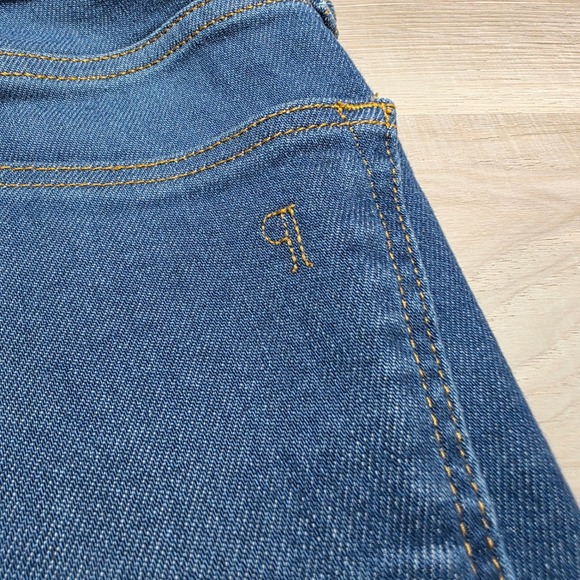 Pilcro Flare Jeans Womens 25 Blue Patch Pocket Stretch Denim Anthropologie - Picture 6 of 13